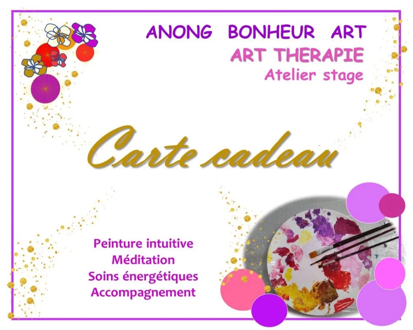Carte cadeau Anong Bonheur Art
