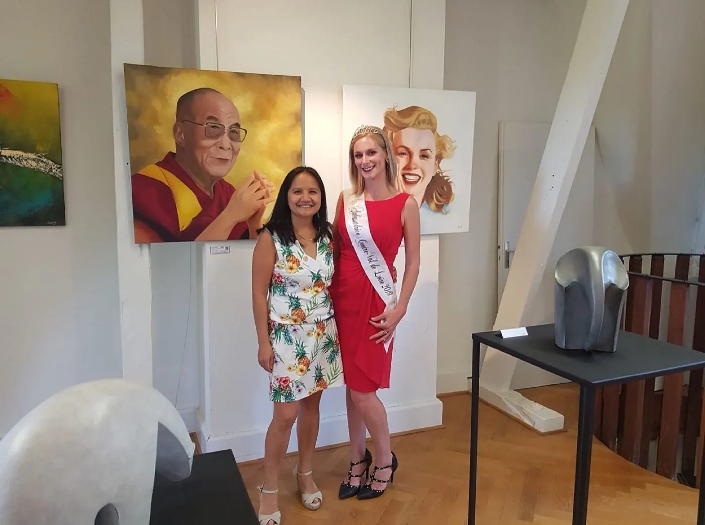 Exposition des toiles d’Anong Lopes à Saint-Jean-le-Blanc en 2019