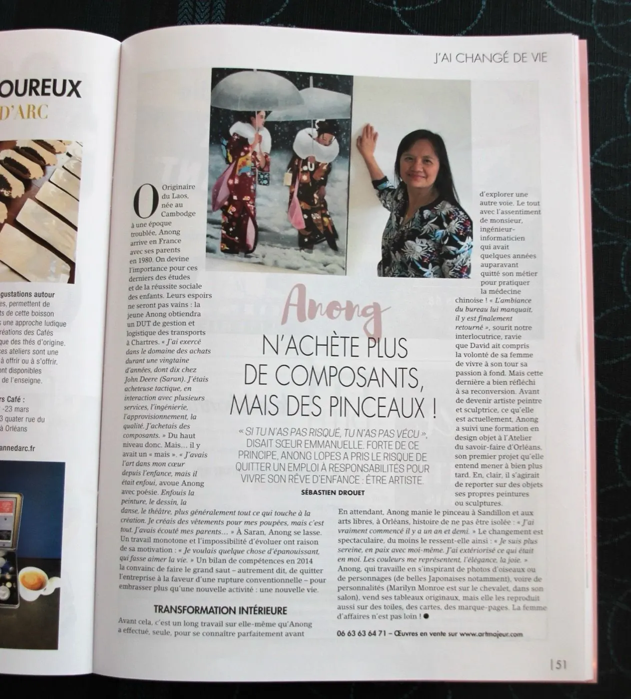 Article d'Edith Magazine consacré à Anong Lopes